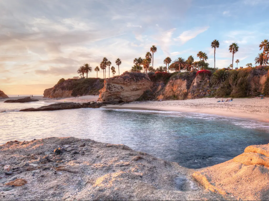 The natural cove of Treasure Island Beach in Laguna Beach, California