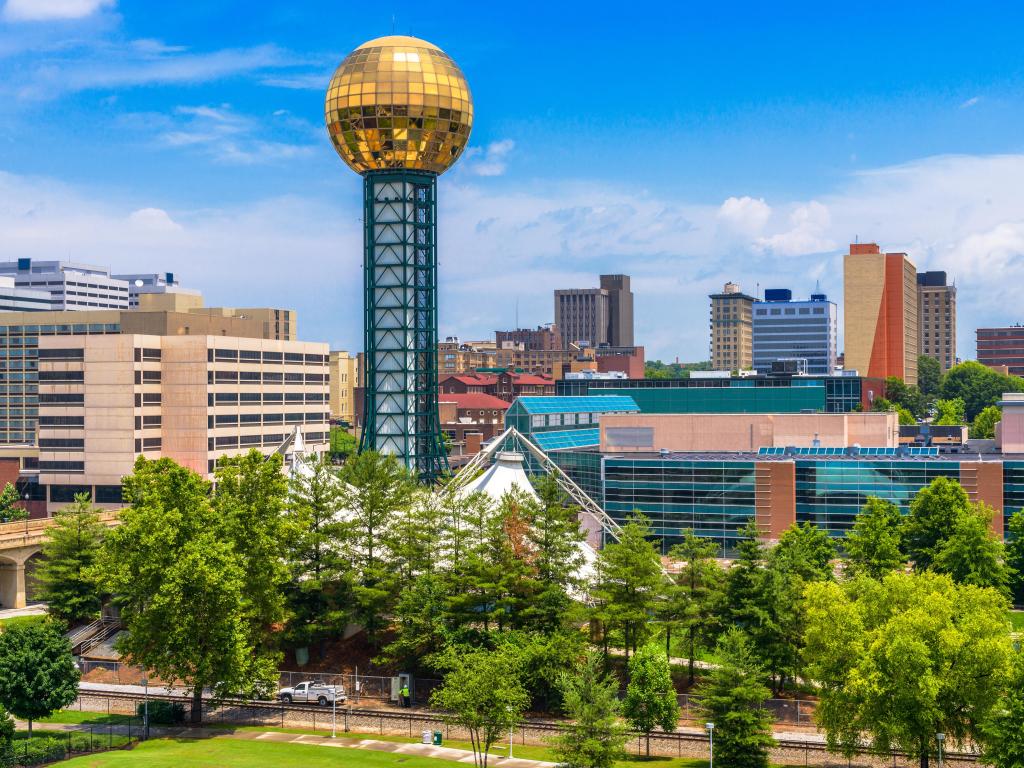 Knoxville, Tennessee, USA downtown at World's Fair Park.