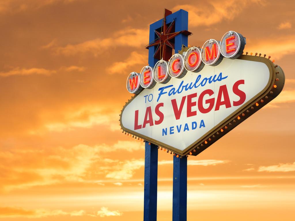 Welcome to Fabulous Las Vegas Sign, Las Vegas, USA taken at sunset.