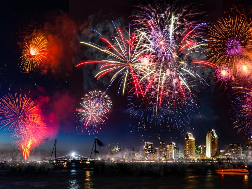 Los Angeles beach San Diego Independence Day Celebration.