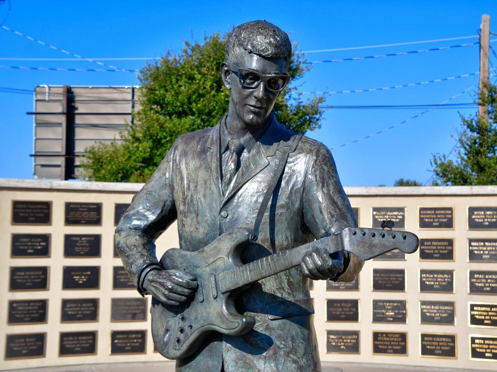 Buddy Holly memorial for the rock and roll singer and artist.