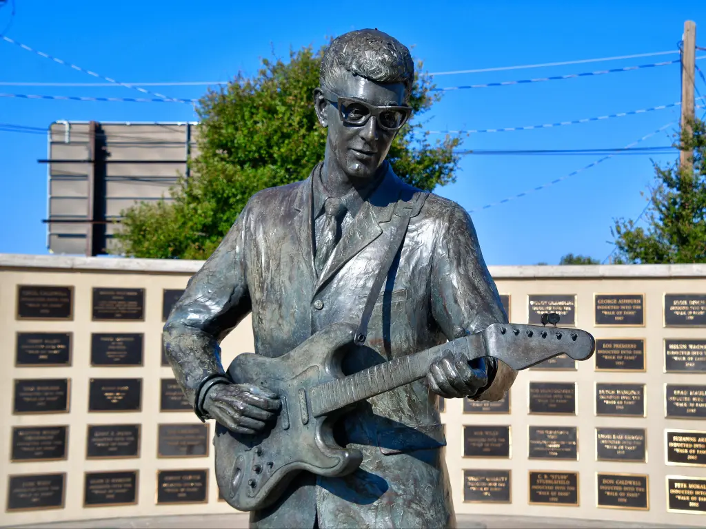 Buddy Holly memorial for the rock and roll singer and artist.