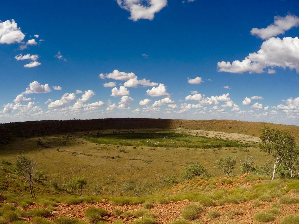 Meteorite crater, image taken on a sunny day