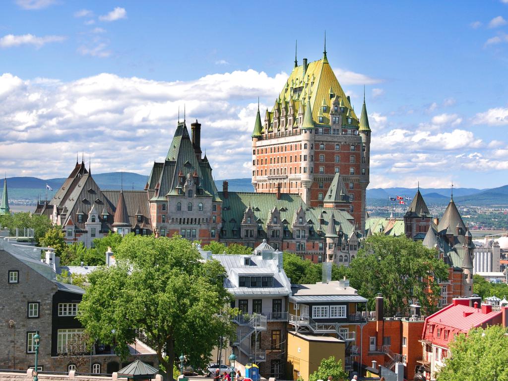Quebec City, Canada a wonderful view of old Quebec and the Château Frontenac, which was designated a National Historic Site of Canada during 1980. 