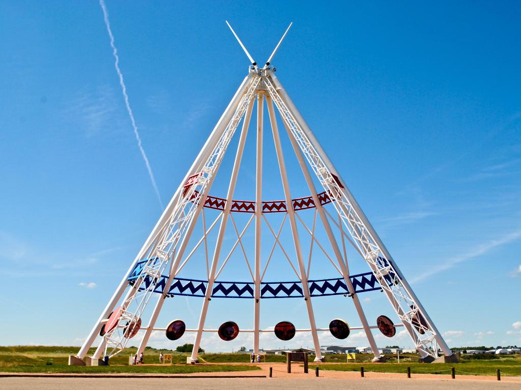 The World's Largest Tepee, constructed for the Calgary 1988 Winter Olympics