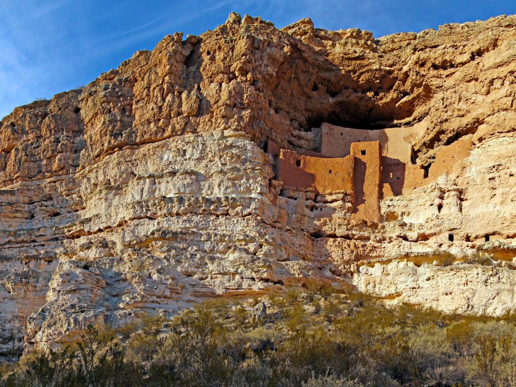 Montezuma Castle National Monument and ancient cliff dwellings