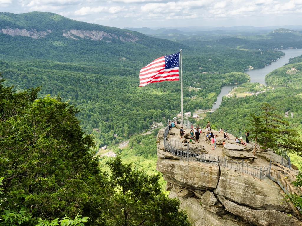 Chimney Rock at Chimney Rock mountain State Park in North Carolina, United States