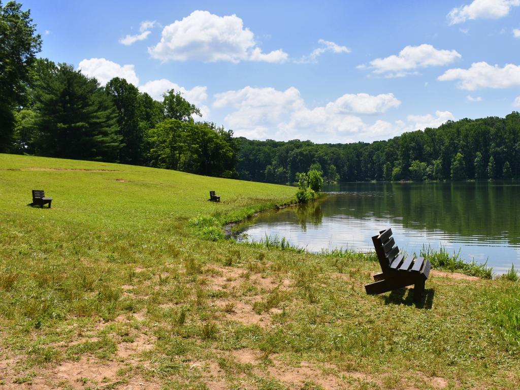 Daytime shot of Seneca Creek State Park in Gaithersburg, Maryland