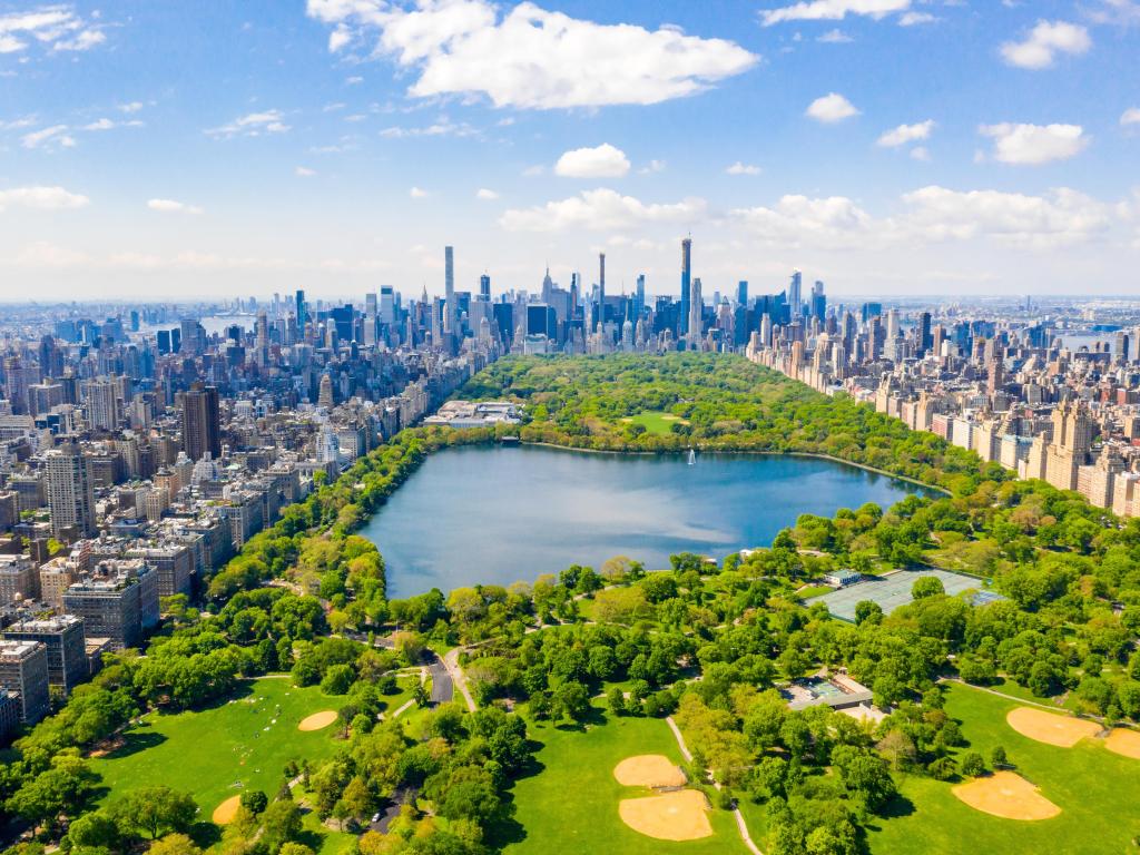 Aerial view of Central Park, New York