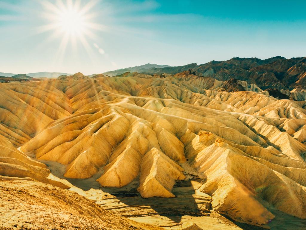 Death Valley National Park, California, USA taken at Zabriskie Point in the morning.