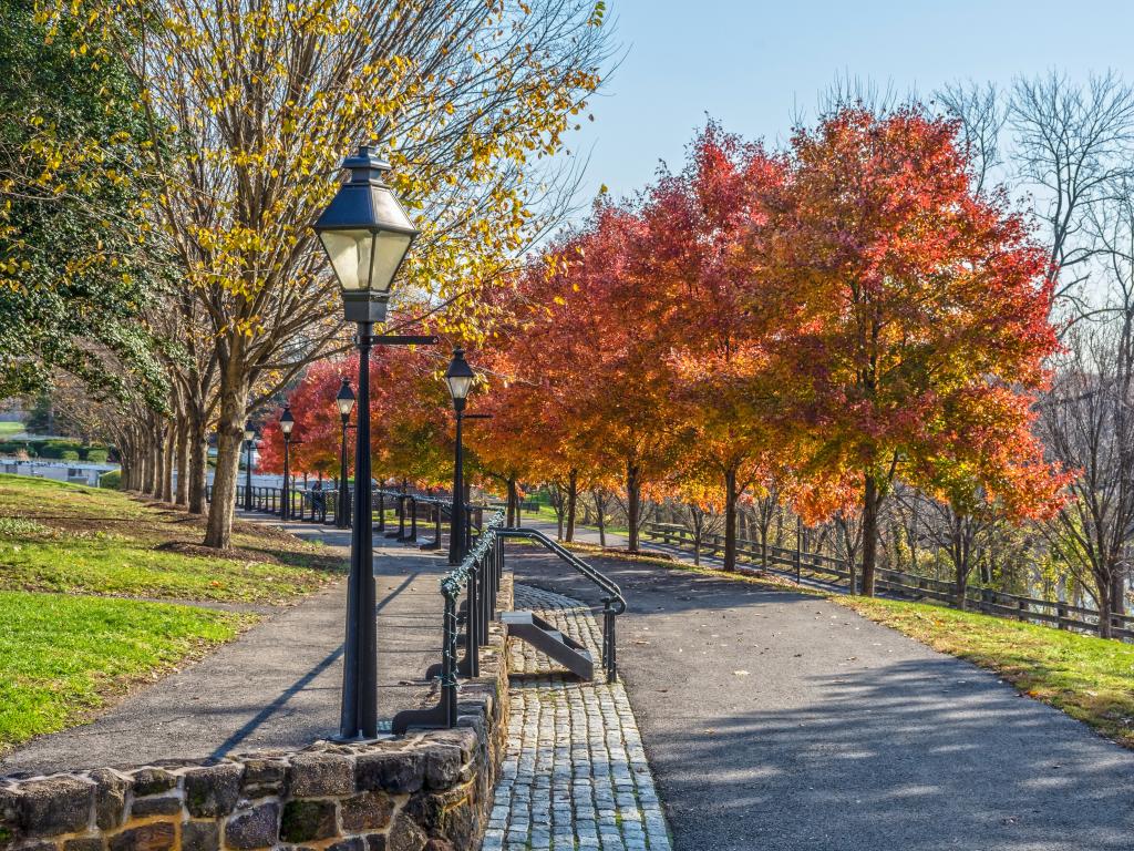 Park Avenue in historic Smithtown in Burlington County New Jersey