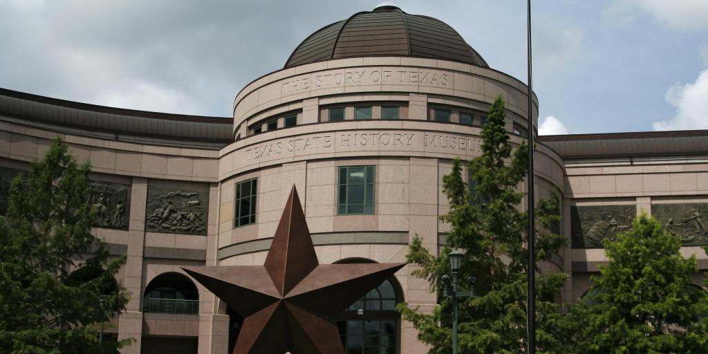 The front of the Bullock Texas State History Museum