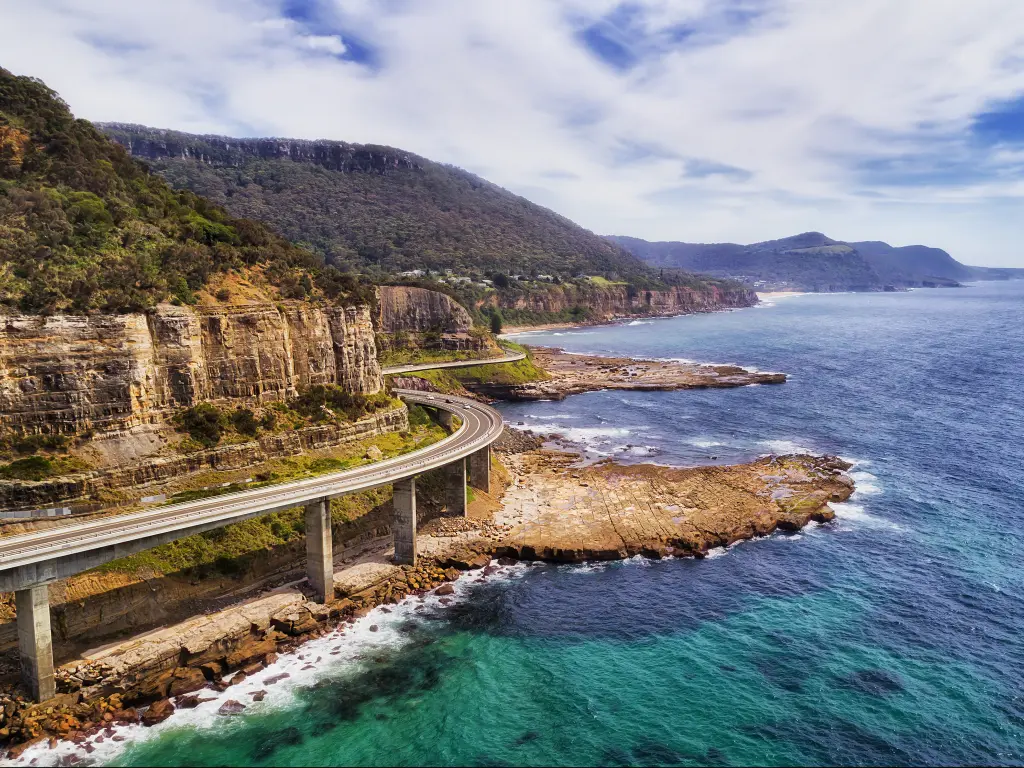 The stunning Sea Cliff Bridge along the Grand Pacific Drive in New South Wales, Australia