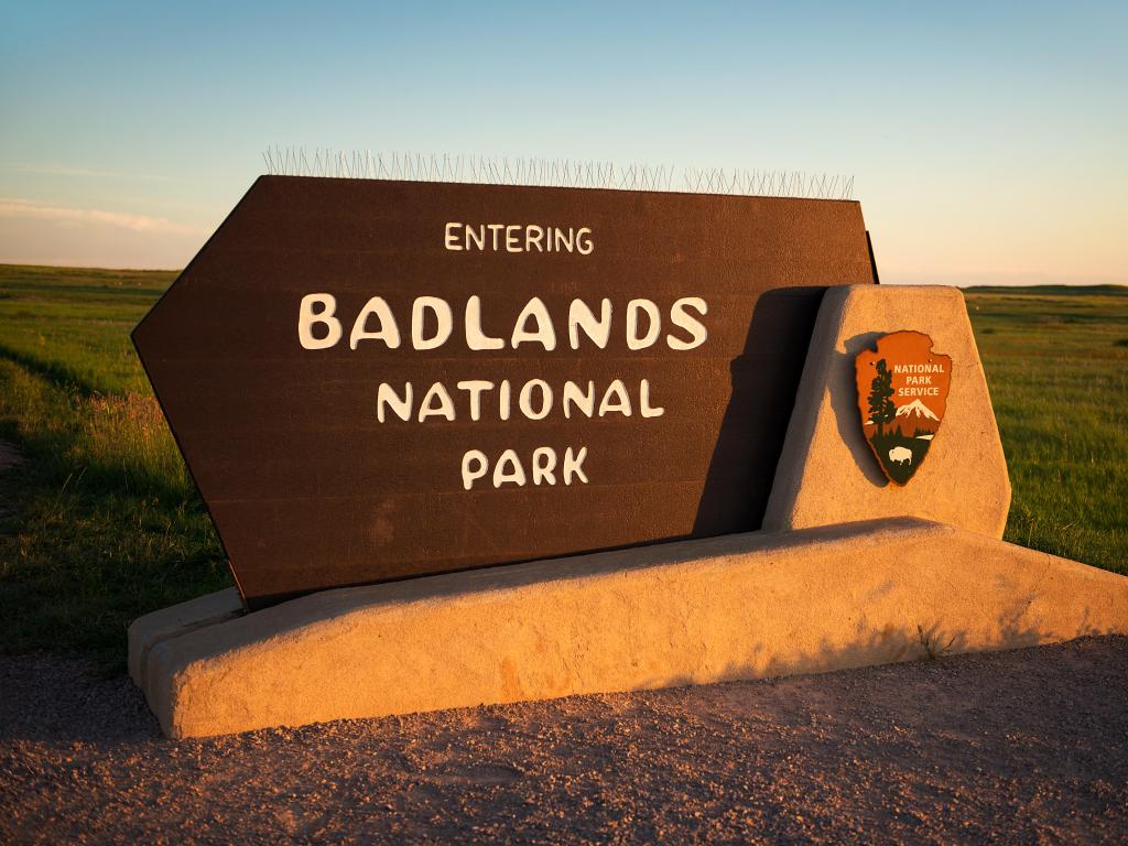 Badlands National Park Enter Sign