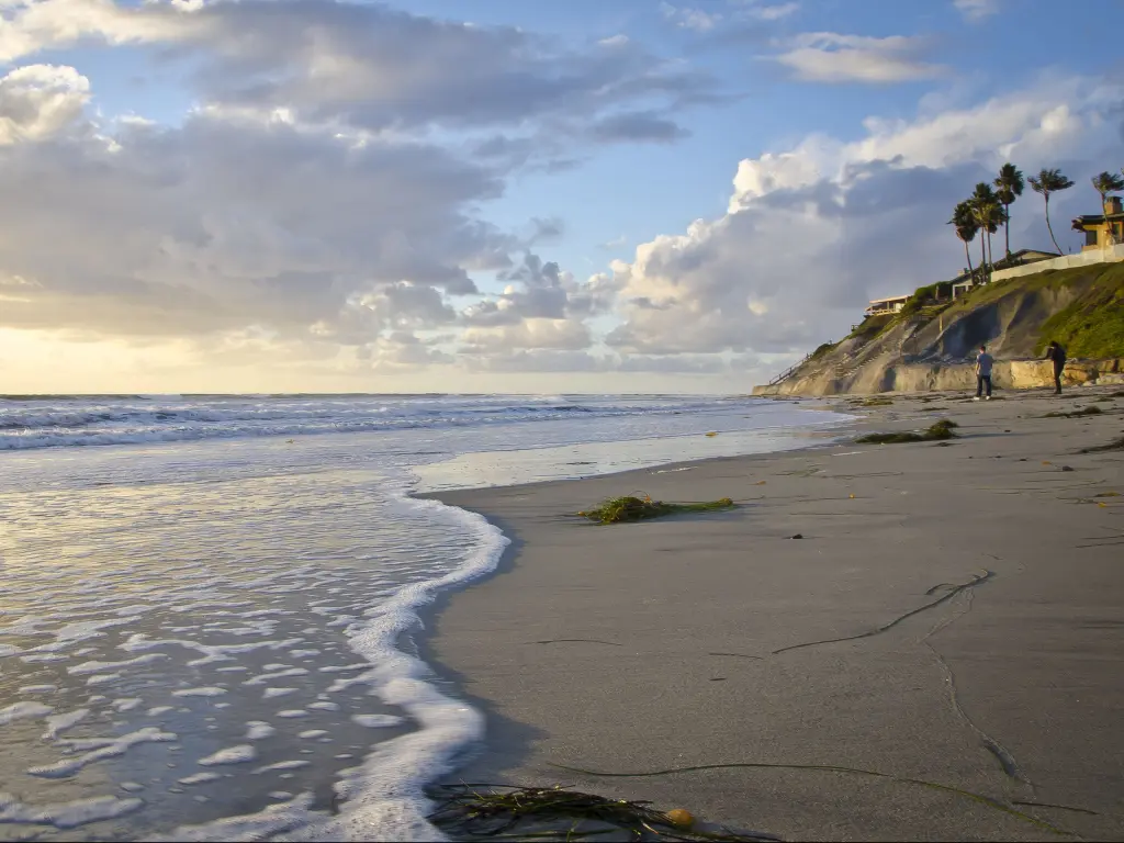 Carlsbad State Beach in the evening light in Carlsbad, California