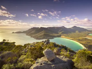 Top of Mt Amos over looking Wineglass Bay, Tasmania