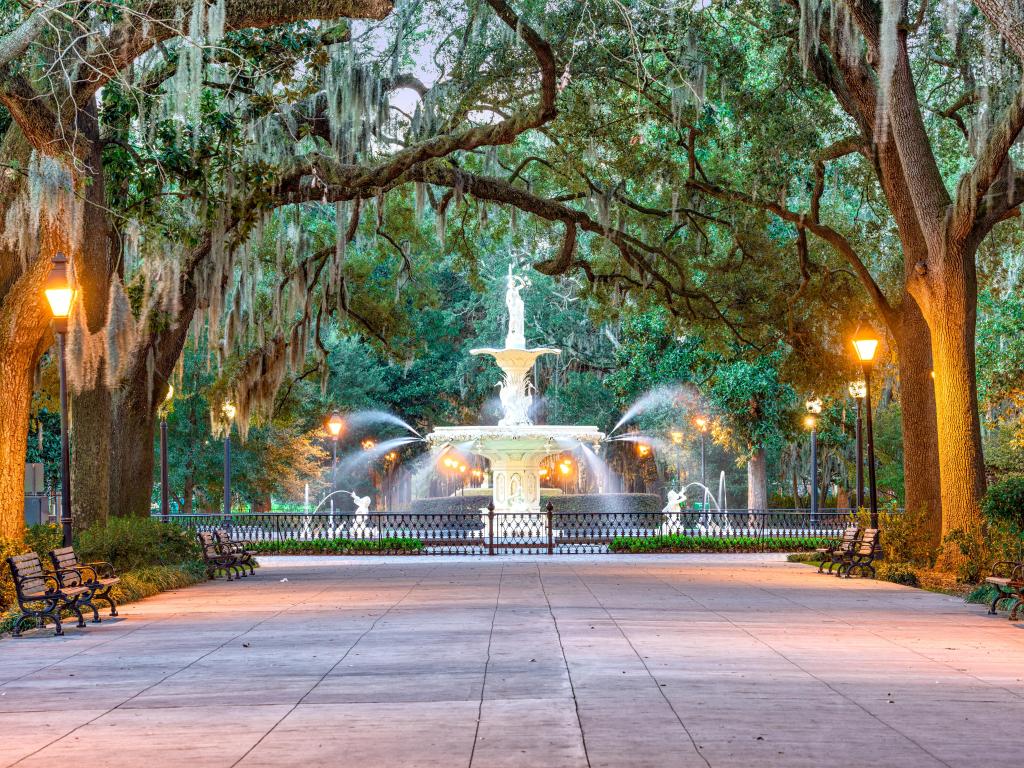 Savannah, Georgia, USA at Forsyth Park.