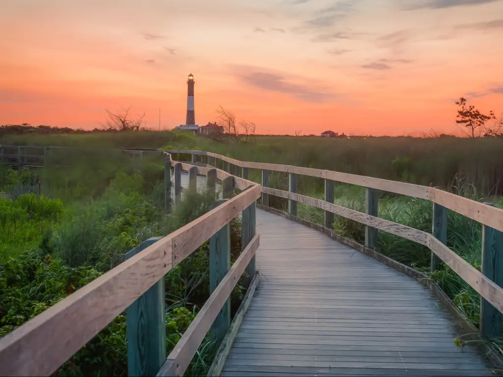 Fire Island Lighthouse at Sunrise, just off Long Island, New York