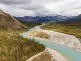 Beautiful landscape view of Gates of the Arctic National Park in northern Alaska.
