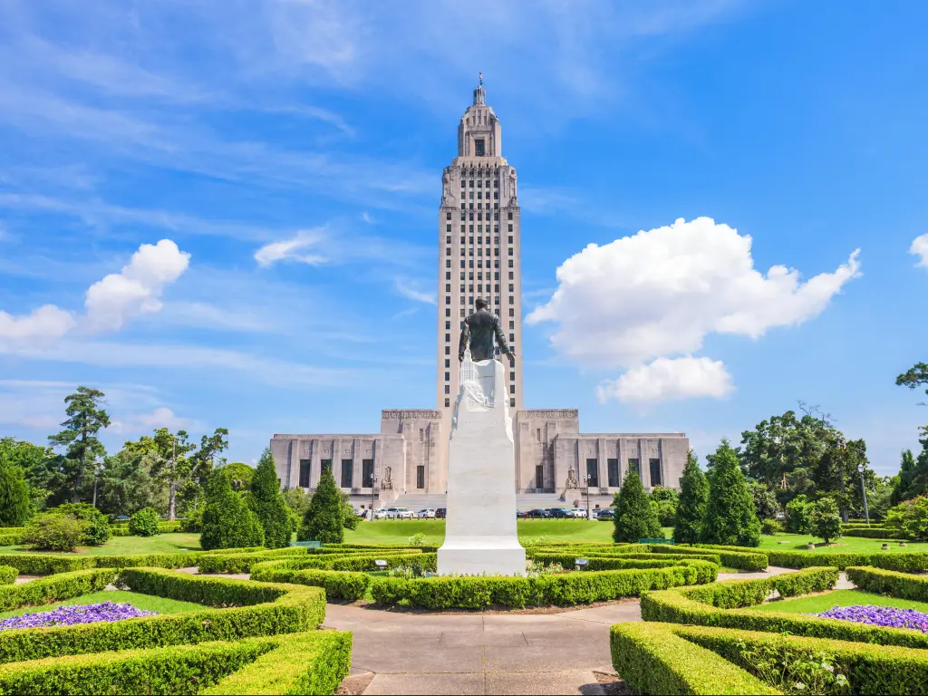 Louisiana State Capitol in Baton Rouge, Louisiana, USA taken on a sunny day.