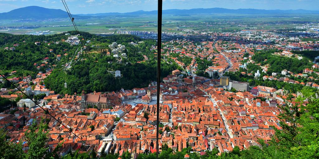 The view from the cable car up Tampa Mountain, Brasov 