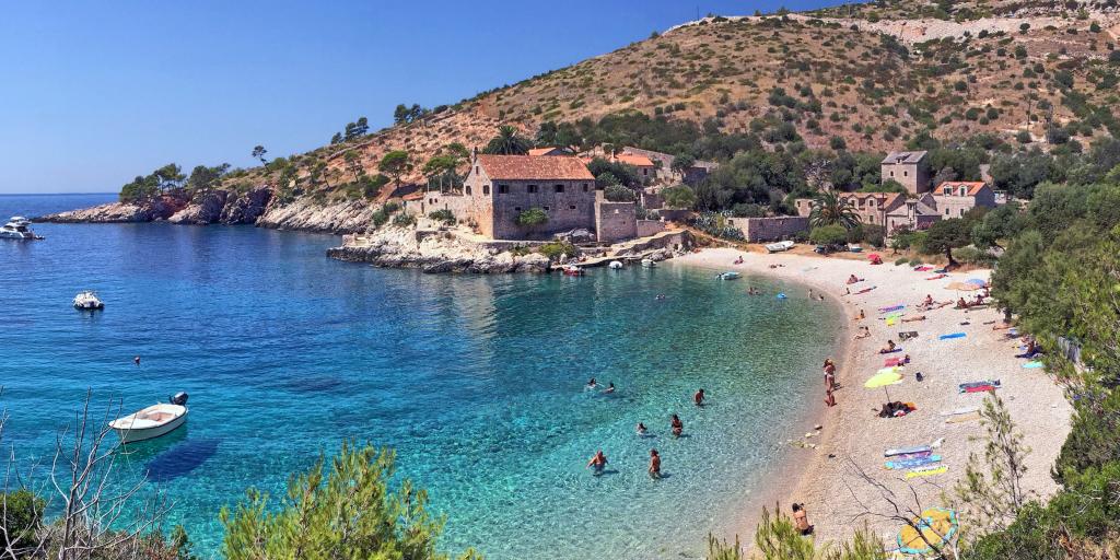 A beach in Hvar, Croatia 