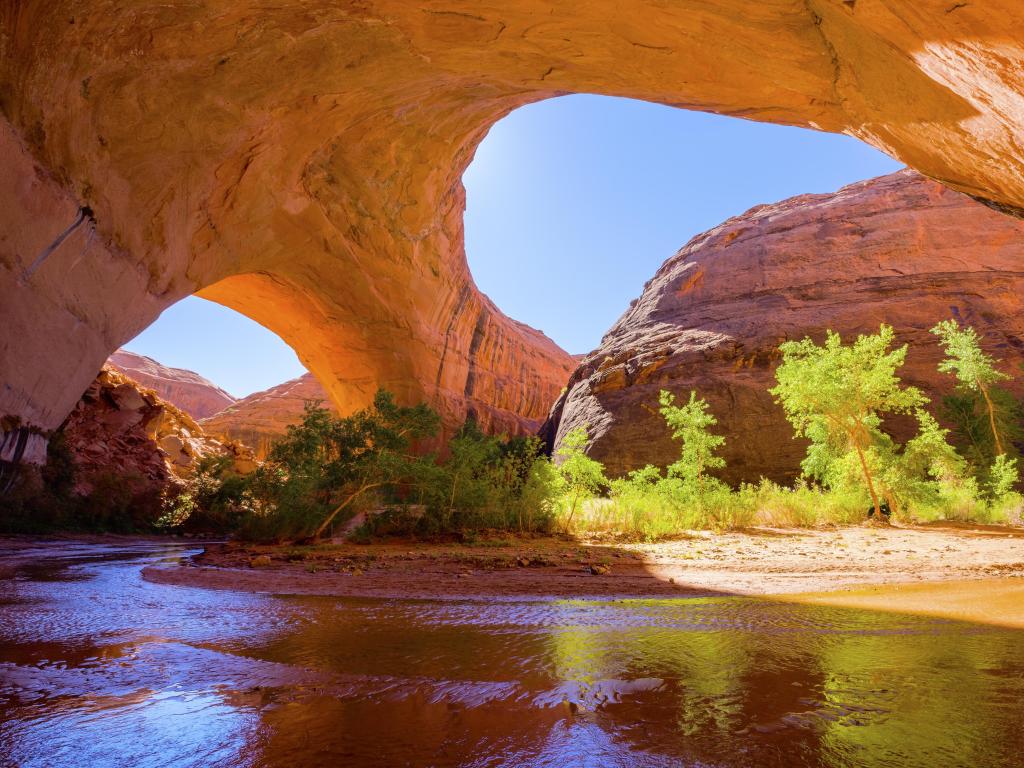 Jacob Hamblin Arch in Coyote Gulch, Grand staircase-Escalante National Monument, Utah, United States