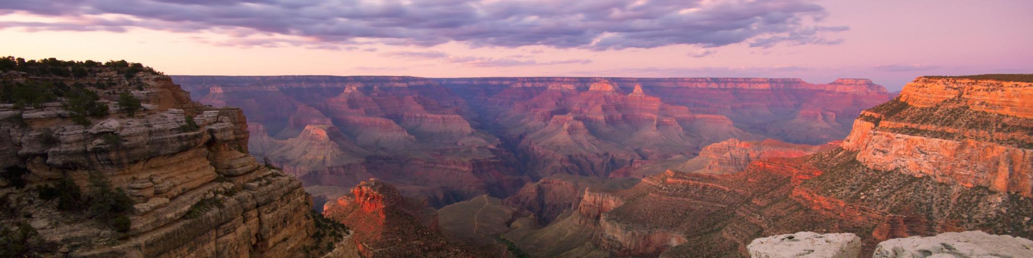 Sunset view of the Grand Canyon National Park, Arizona, USA.