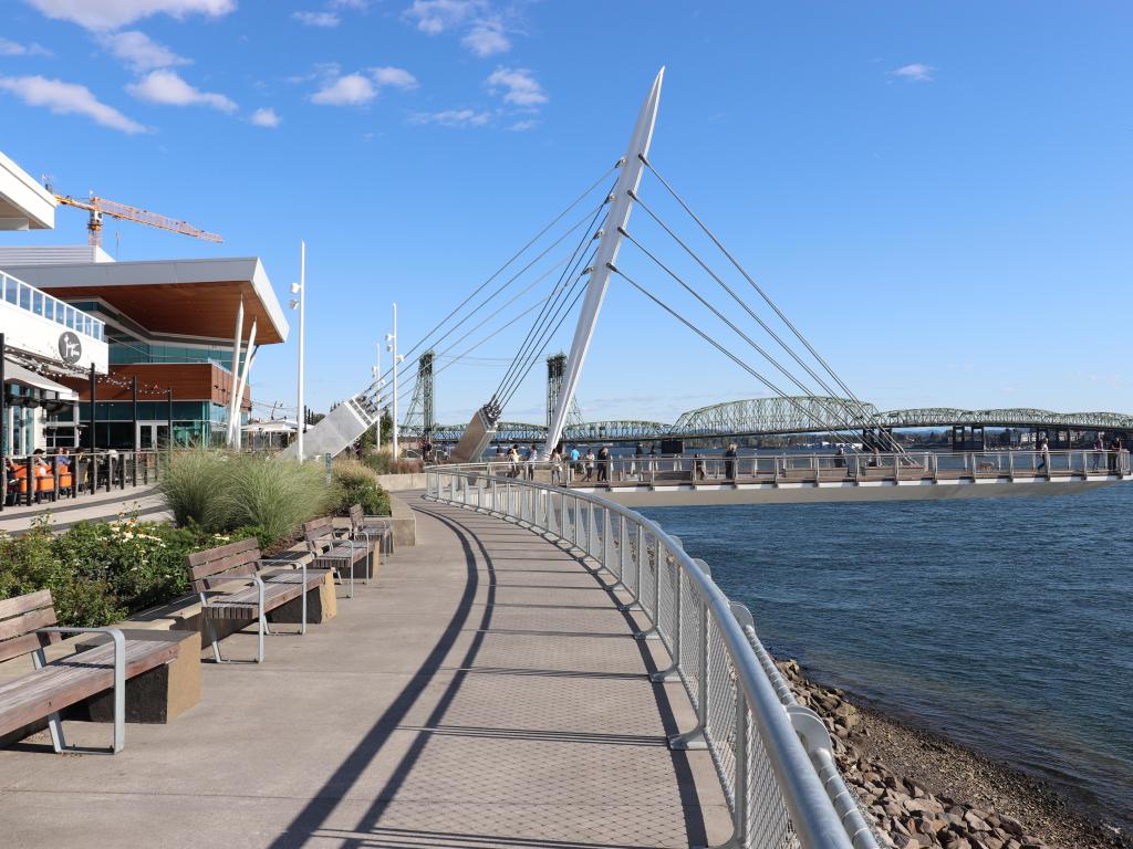 Waterfront and walkway in downtown Vancouver, Washington