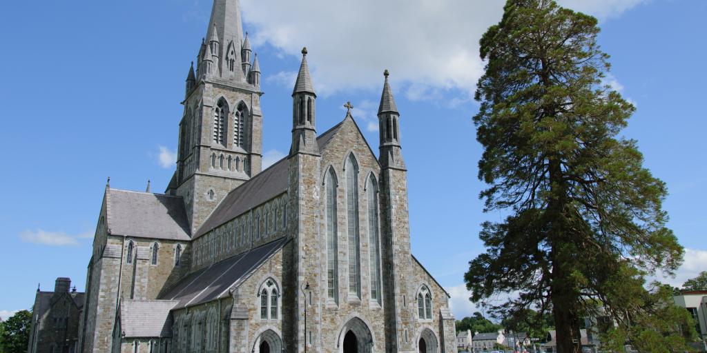 St Mary's Cathedral on a sunny day in Killarney, Ireland
