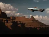 The car drives off the canyon cliff in the final scene of Thelma & Louise