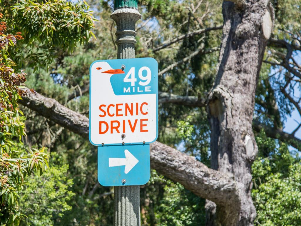 Scenic 49-mile drive in and around San Francisco - sign post