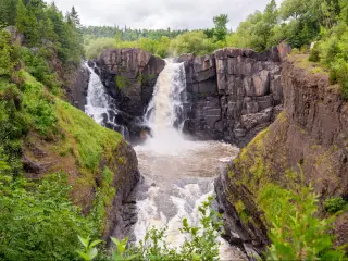 High Falls at US/Canadian border at Grand Portage State Park Minnesota