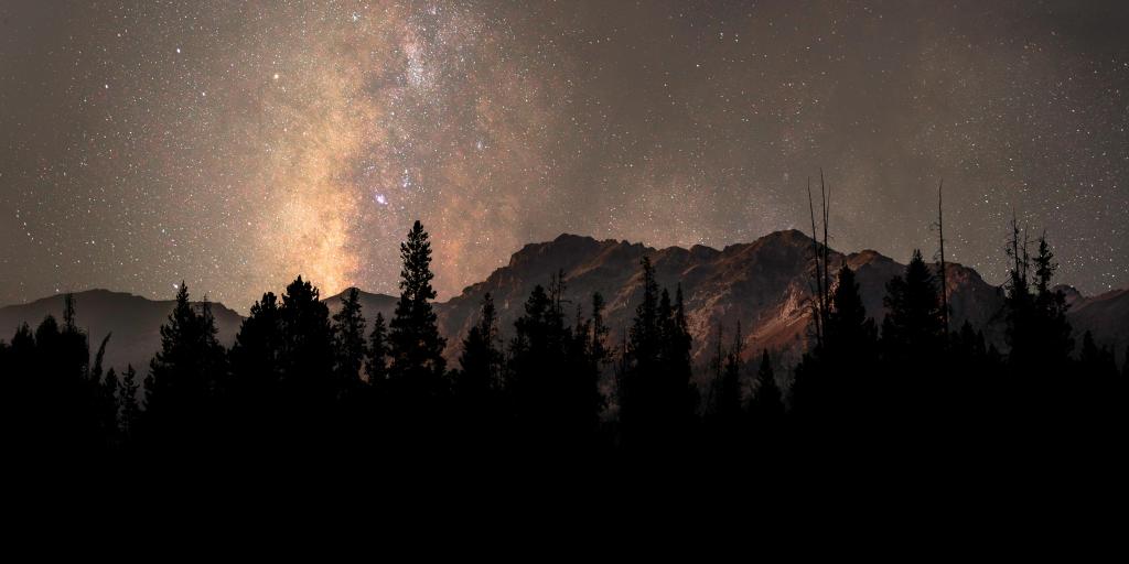 Milky Way over the mountains in Sun Valley, Idaho