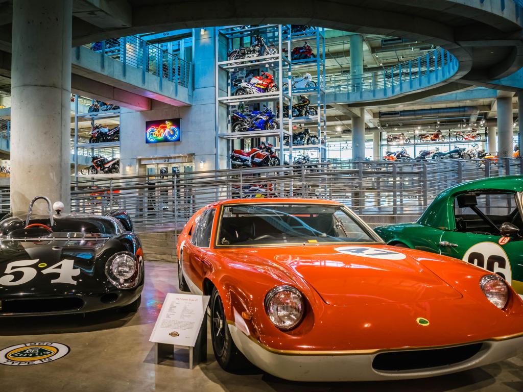 Dozens of vintage vehicles exhibited in The Barber Vintage Motorsports Museum in Birmingham, Alabama