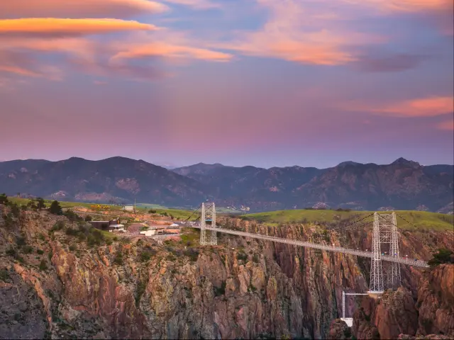 Dawn's First Light Royal Gorge Bridge in Canon City.