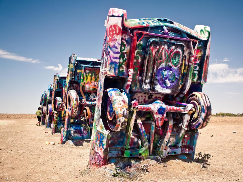 Famous art installation Cadillac Ranch