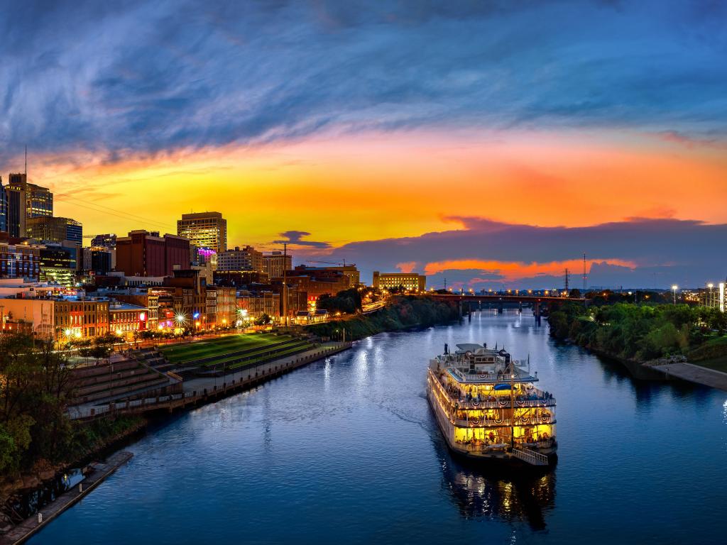 Evening view of Nashvile Skyline