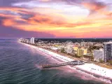Myrtle Beach sunset panorama view