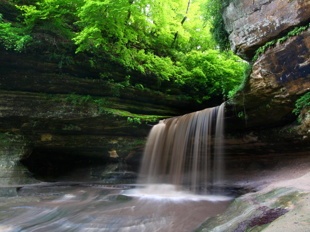 Lasalle Falls at Starved Rock State Park in Illinois