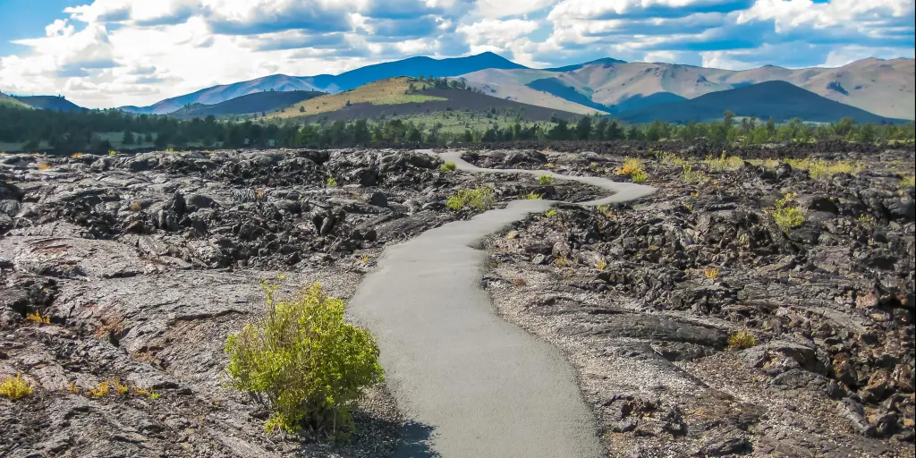 The otherworldly landscape at Craters of the Moon National Monument in Idaho, USA