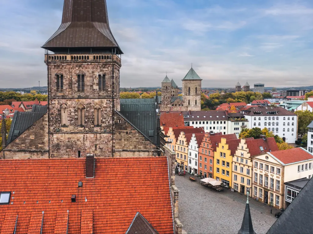 Old town cityscape of Osnabrück, Lower Saxony, Germany