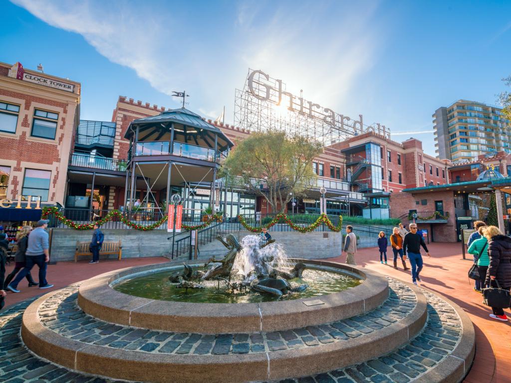 Ghirardelli Square in San Francisco with shops and restaurants