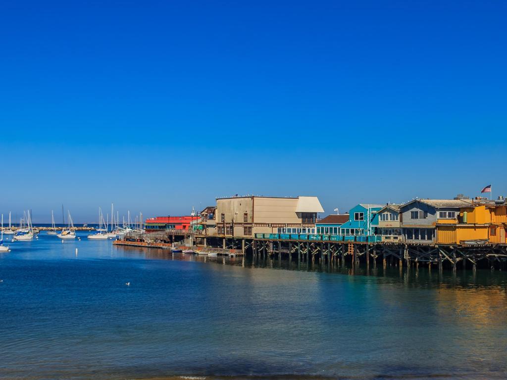 The Old Fisherman's Wharf in Monterey, California, a famous tourist attraction