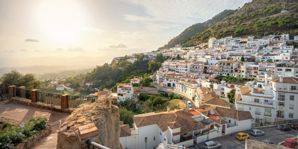 Beautiful sunset view from Mijas in Spain's Andalucia