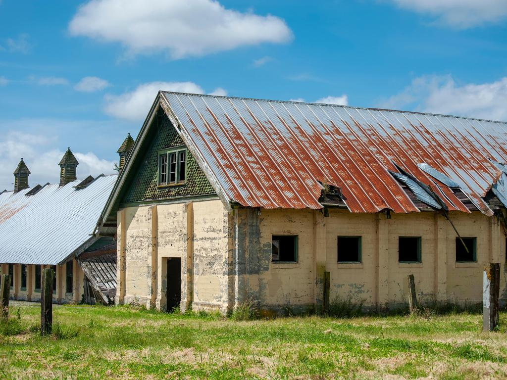 Old, abandoned barn, used to feed the patients at an "insane" asylum in western Washington state