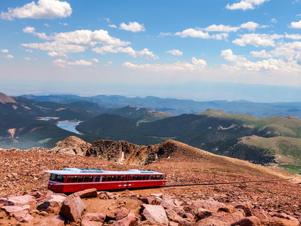 This is a view from the top of the Pikes Peak Highway in Colorado Springs, Colorado