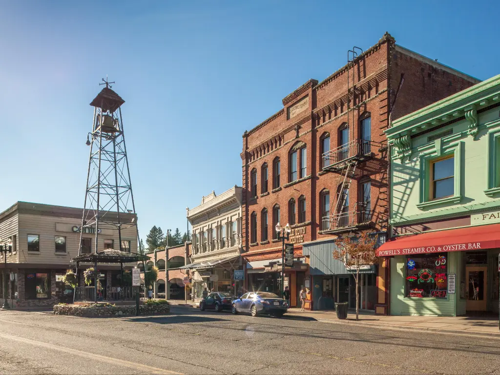 Historic Bell Tower Monument and Old Town Centre, Placerville
