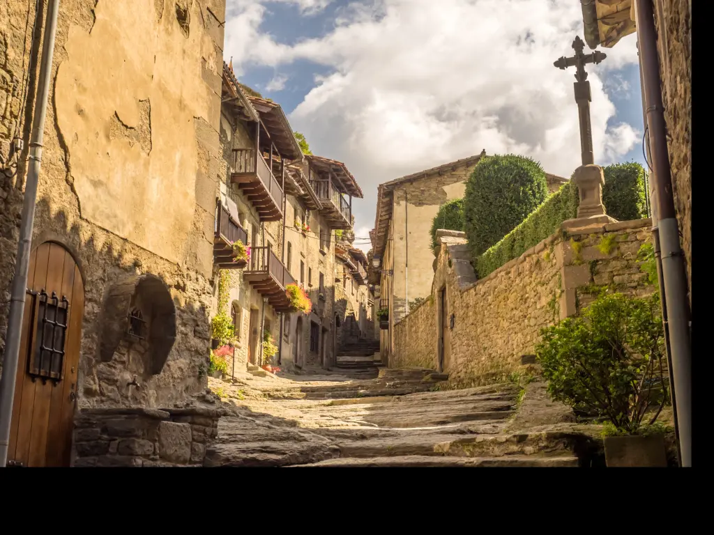 Medieval village of Rupit in the mountains north of Barcelona