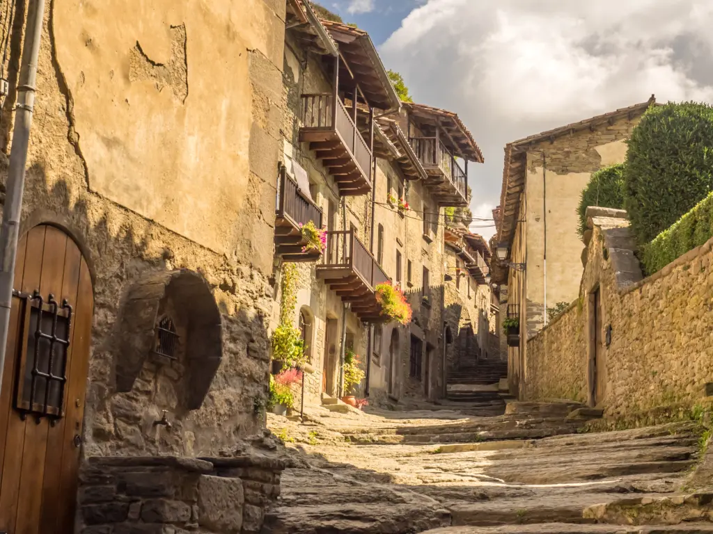 Medieval village of Rupit in the mountains north of Barcelona